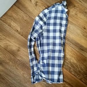 Plaid light summer cotton button up fitted